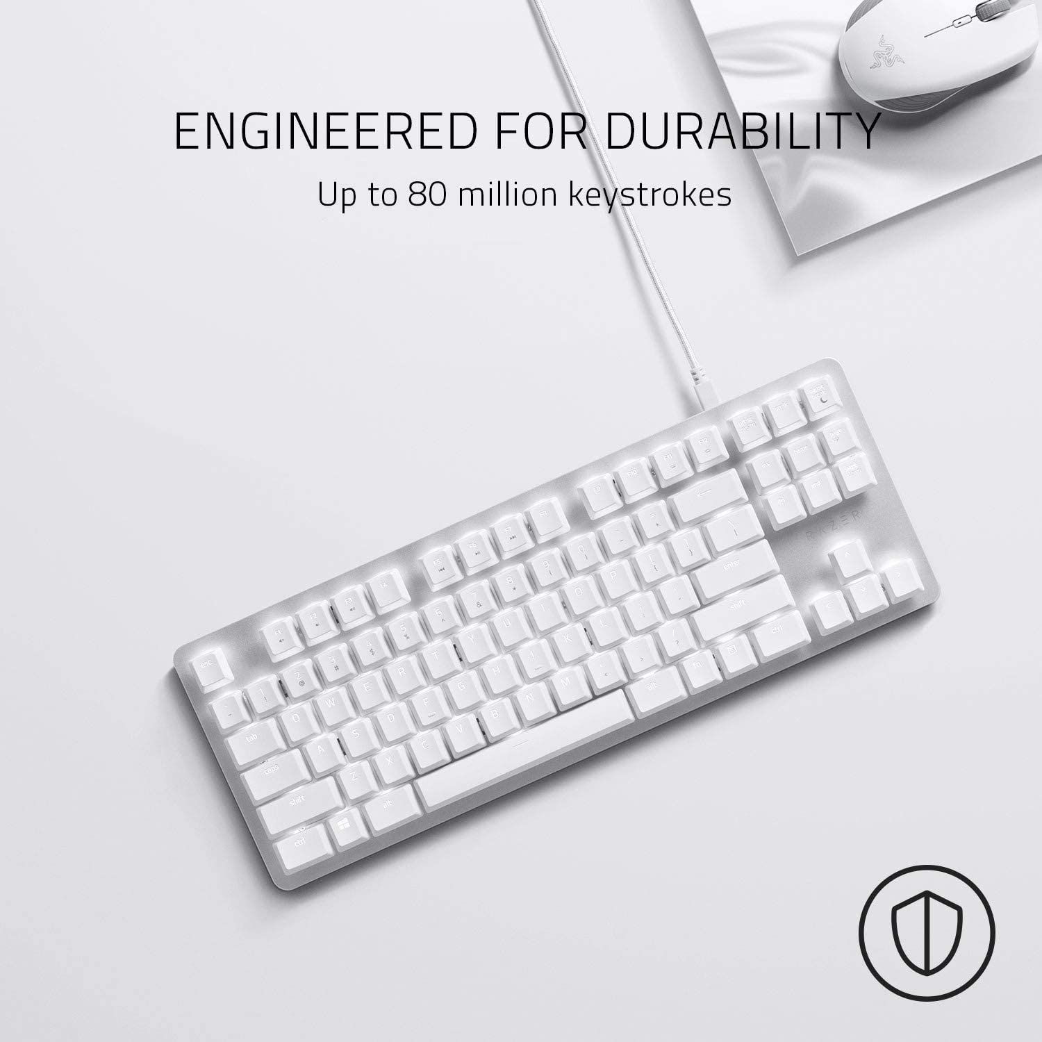 Razer BlackWidow Lite Mechanical Tenkeyless Keyboard - Mercury White