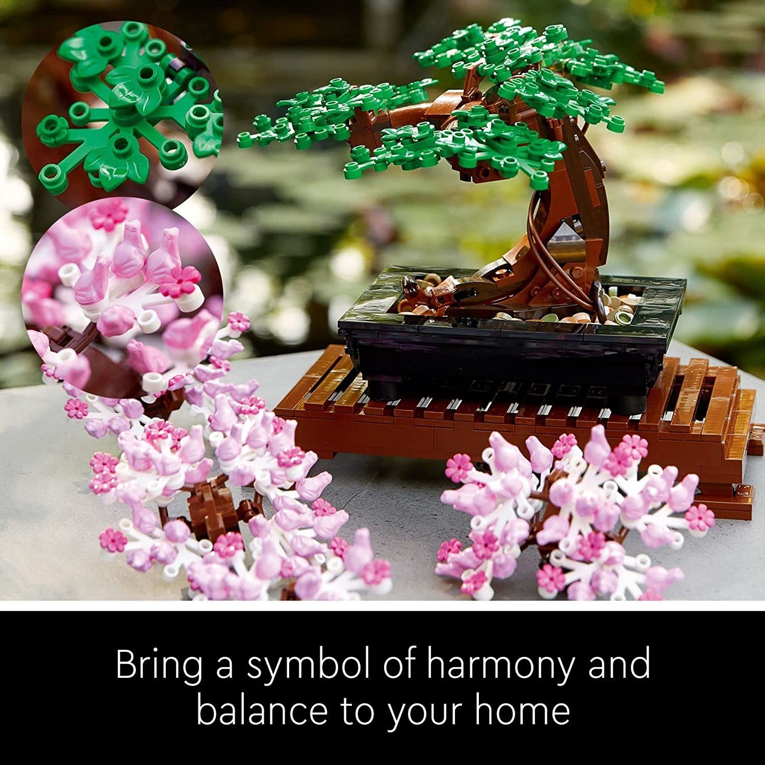 LEGO Icons Bonsai Tree 10281 Building Set for Adults, Plants Home Décor, DIY Projects, Creative Activity Birthday for him or her, Botanical Collection