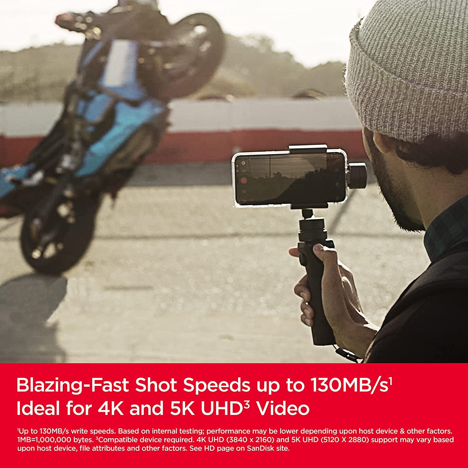 SanDisk Extreme microSDXC UHS-I Memory Card - Up to 190MB/s, C10, U3, V30, 4K, 5K, A2, Micro SD Card - SDSQXAV-GN6MA