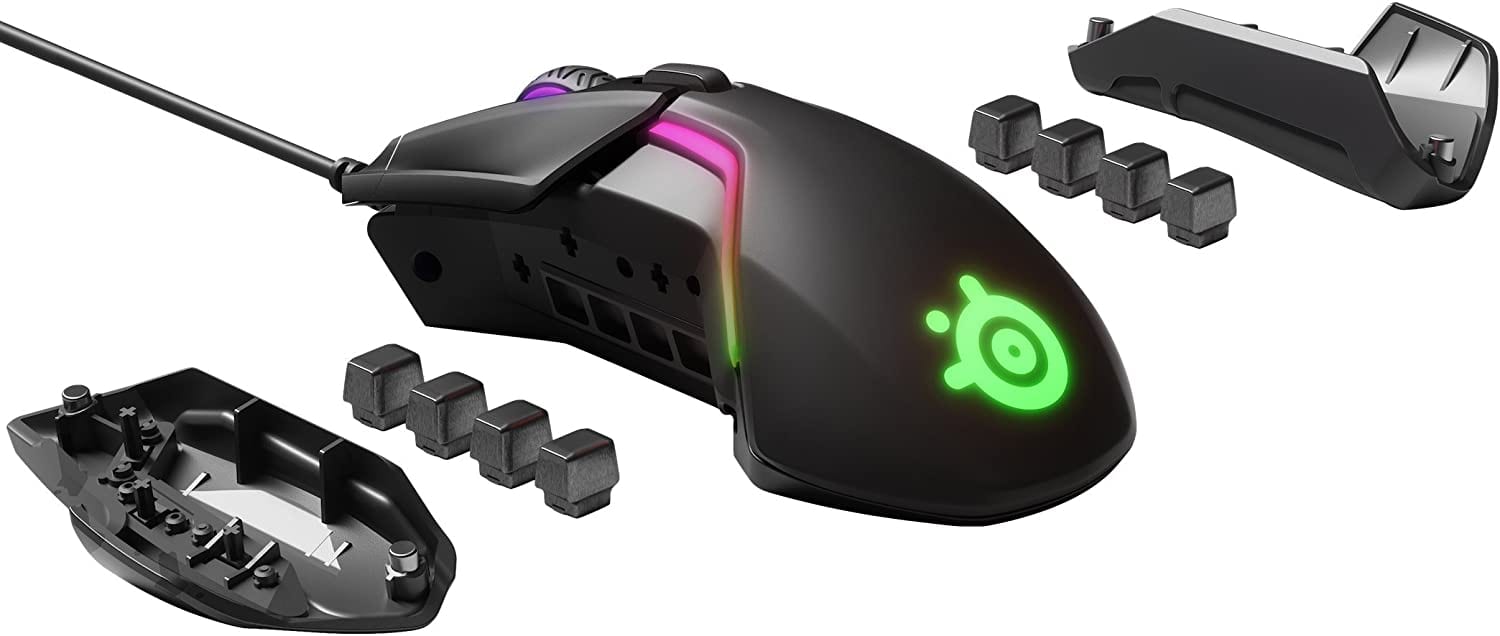 SteelSeries Rival 600 Gaming Mouse - 12,000 CPI TrueMove3Plus Dual Optical Sensor - 0.5 Lift-off Distance - Weight System - RGB Lighting,black