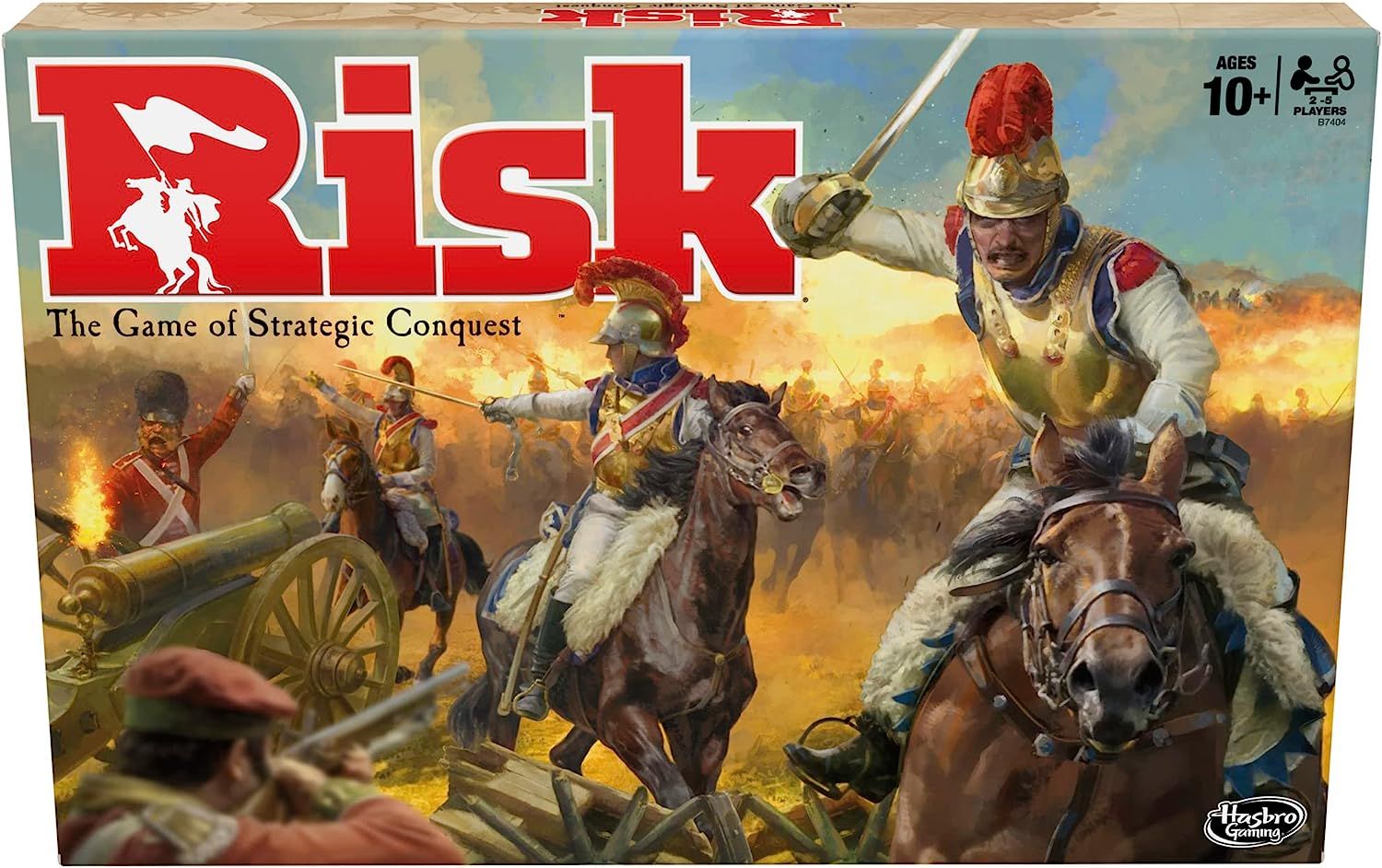 Hasbro Gaming Risk Game, Strategy Board Game; Updated Figures Improved Mission Cards; War Crates; for Children Aged 10 and Up, 2-5 Players