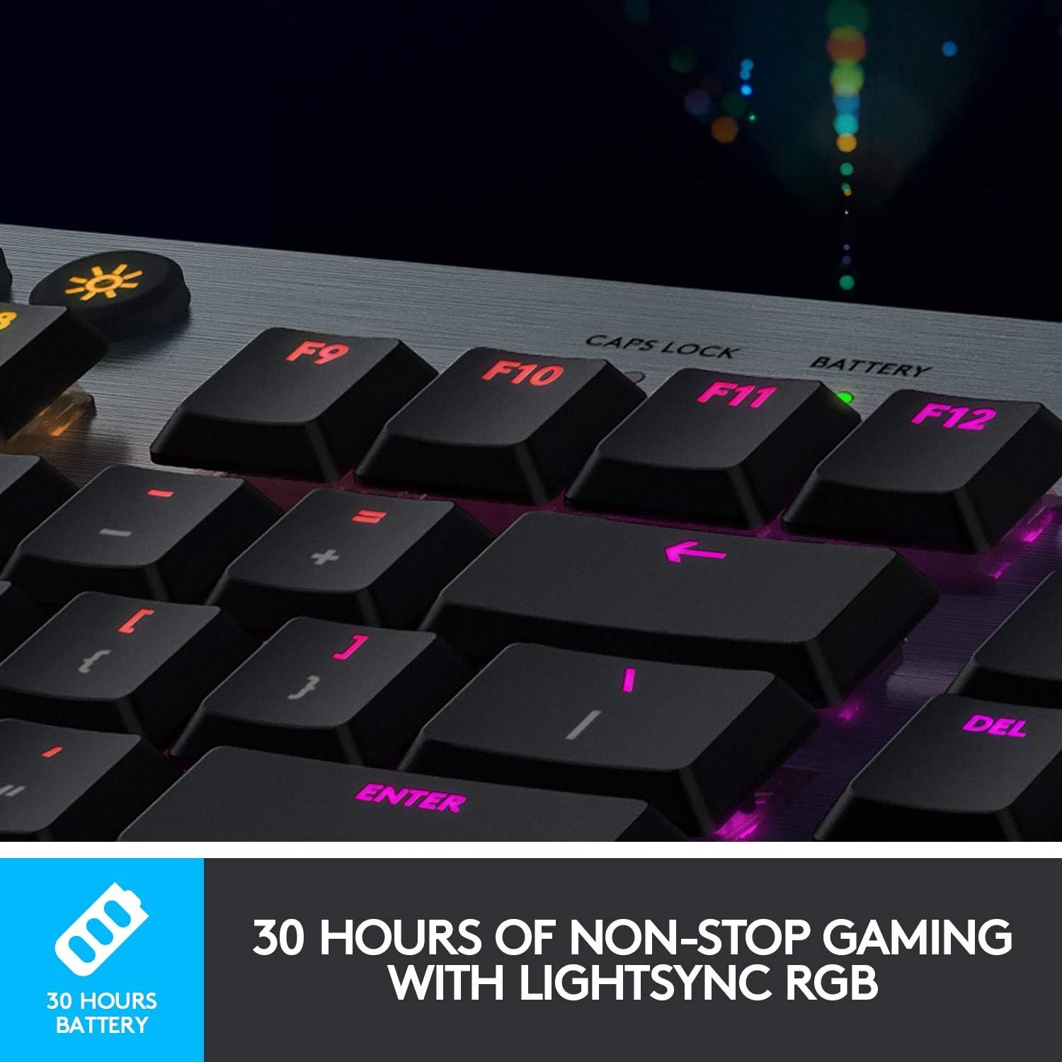 Logitech G915 LIGHTSPEED RGB Mechanical Gaming Keyboard, Low Profile GL, LIGHTSYNC RGB, Advanced LIGHTSPEED Wireless and Bluetooth Support