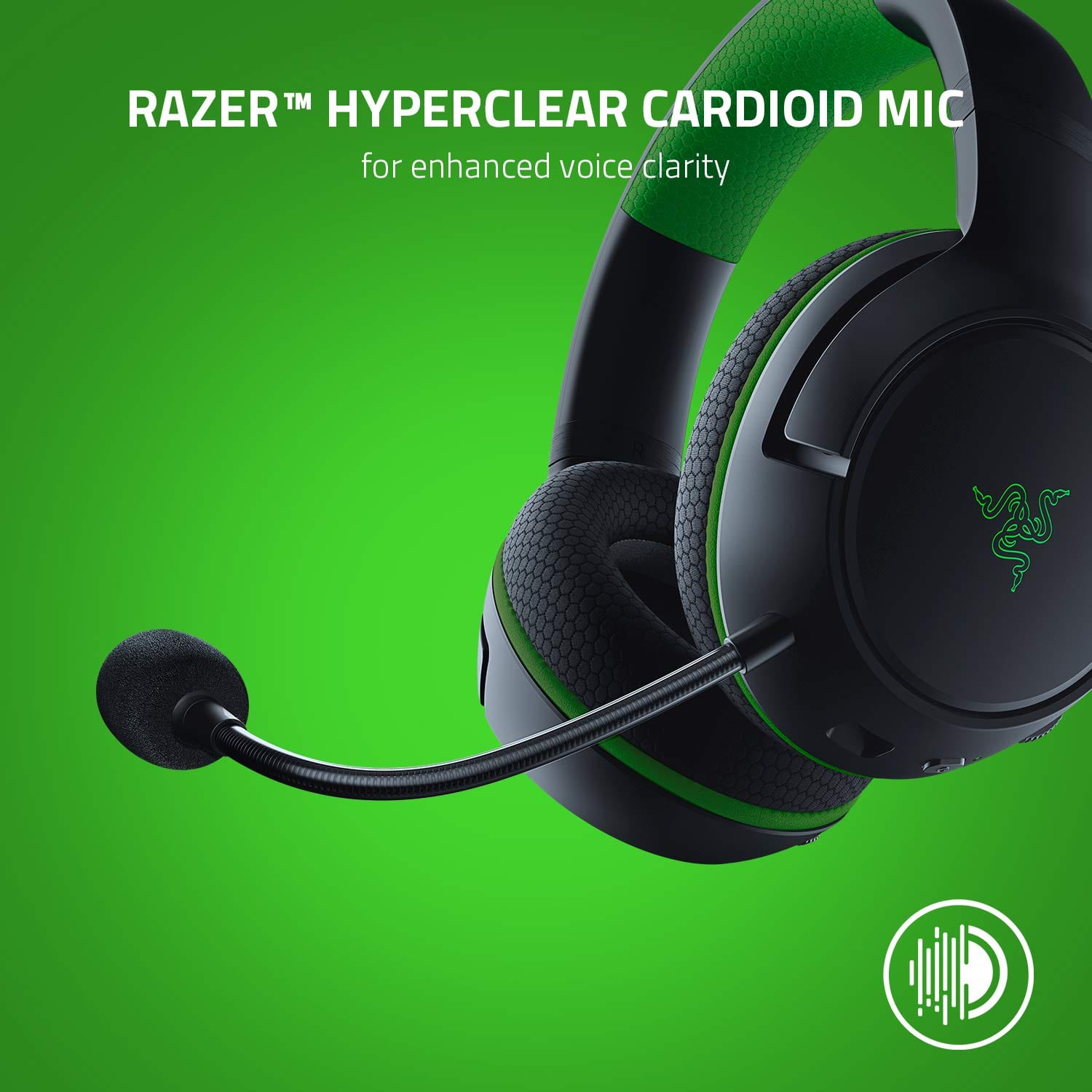 Razer Kaira Wireless Gaming Headset for Xbox Series X|S, Xbox One: Triforce Titanium 50mm Drivers - Cardioid Mic - Breathable Memory Foam Ear Cushions - EQ Pairing Button - Windows Sonic