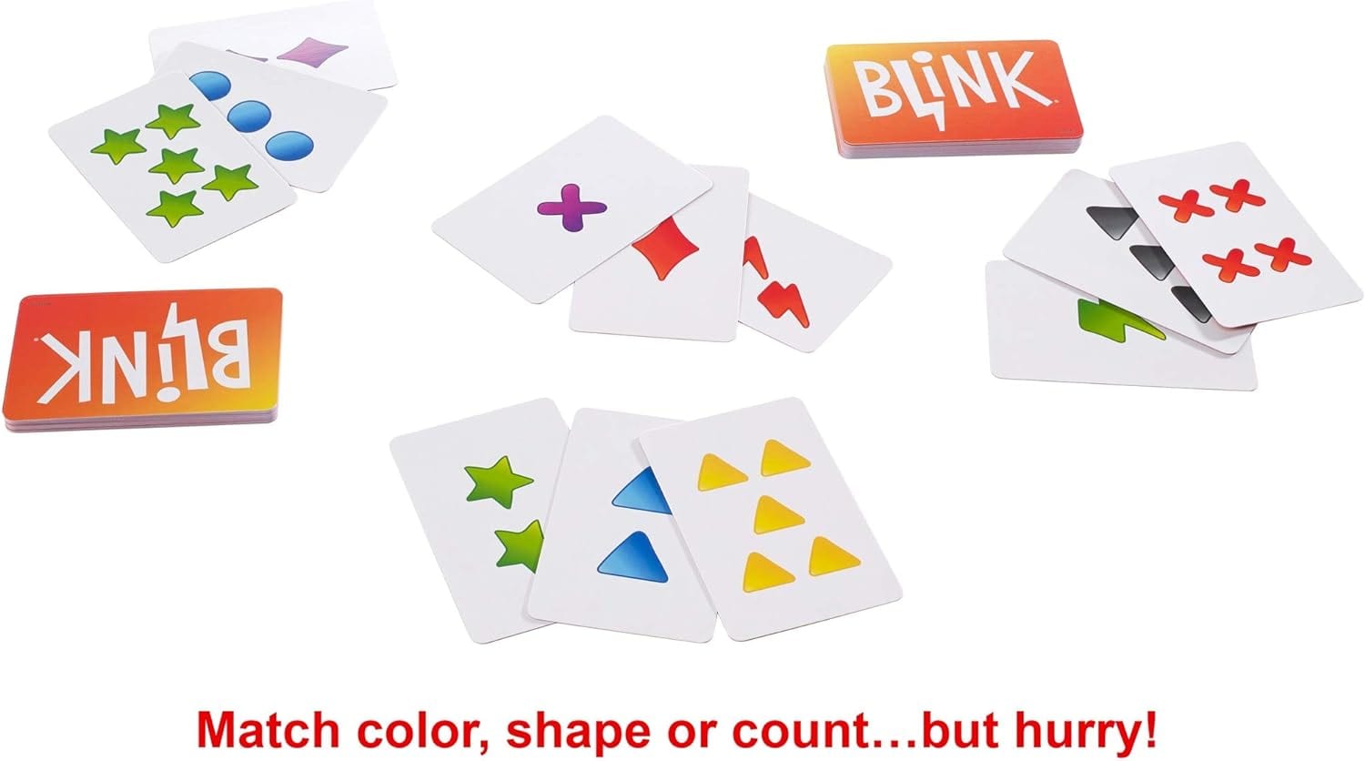 BLINK Family Card Game, Travel-Friendly, with 60 Cards and Instructions,Great Gift for 7 Year Olds and Up