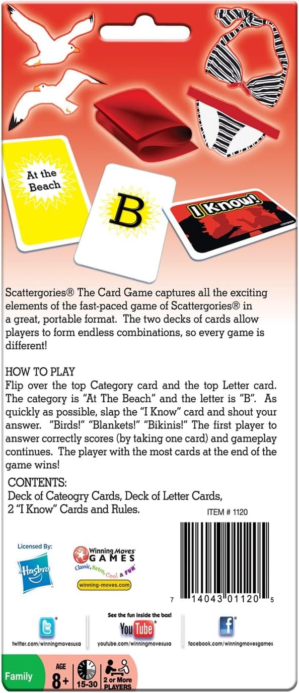 Scattergories Multiplayer Fun Card Game - Creative & Challenging Party Game