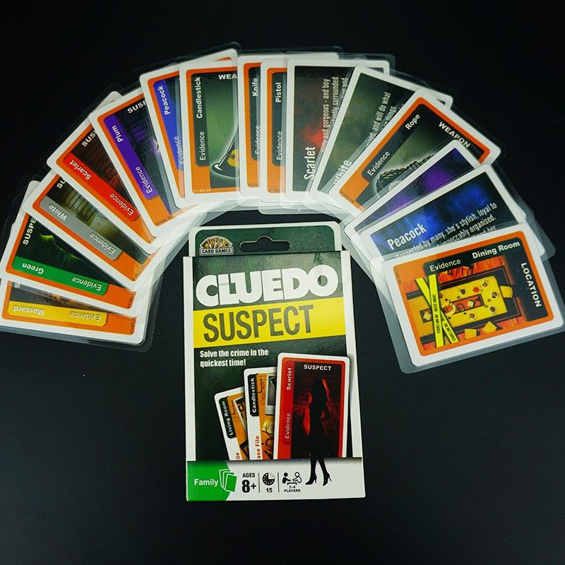 Cluedo Suspect Card Game with 86 Cards and Manual for Kids (Above 8 Years) and Adults | Multiplayer (3-4 Players) (Also known as Clue Suspect)