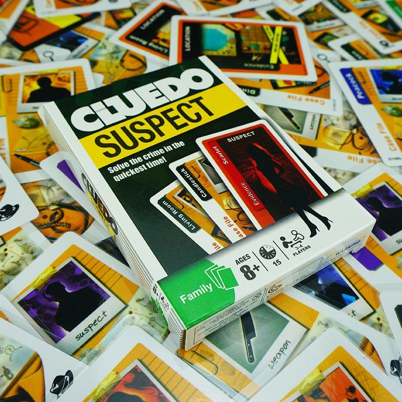Cluedo Suspect Card Game with 86 Cards and Manual for Kids (Above 8 Years) and Adults | Multiplayer (3-4 Players) (Also known as Clue Suspect)