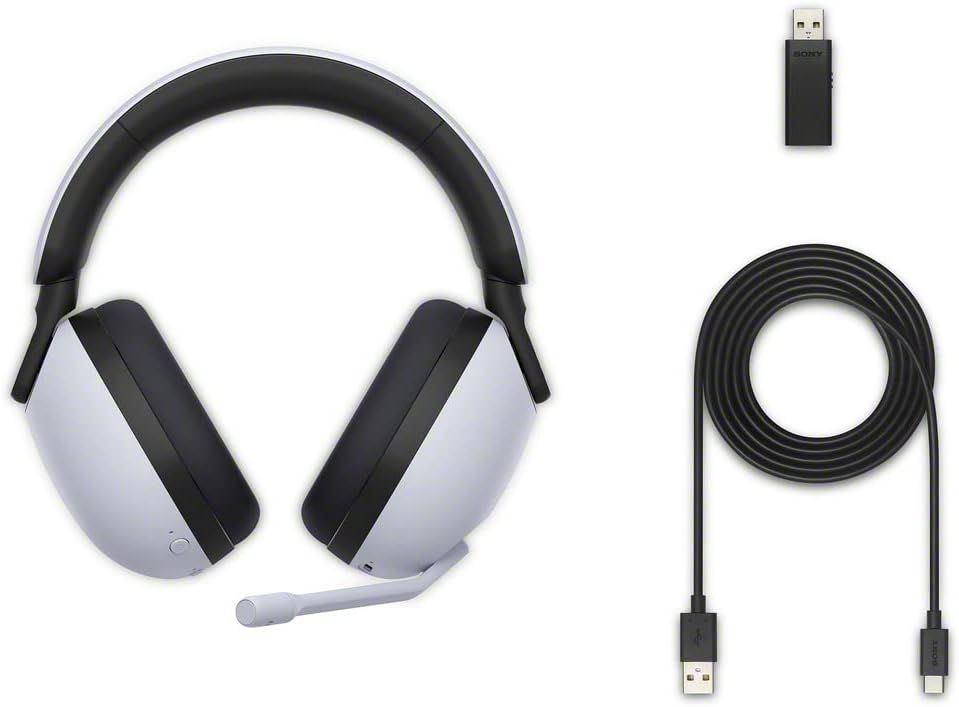 Sony-INZONE H7 Wireless Gaming Headset, Over-ear Headphones with 360 Spatial Sound, WH-G700,White