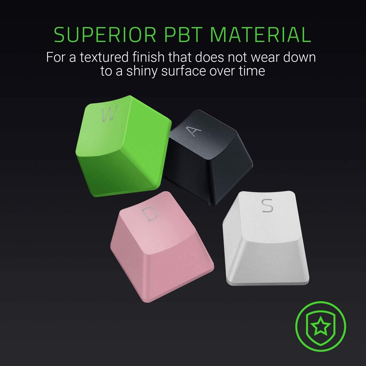 Razer Doubleshot PBT Keycap Upgrade Set for Mechanical & Optical Keyboards: Compatible with Standard 104/105 US and UK layouts