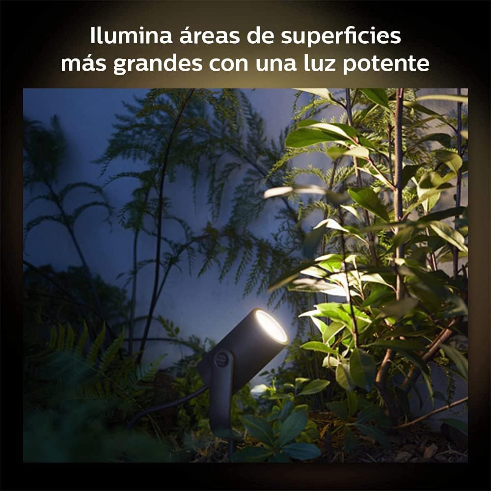 Philips Hue Lily White & Color Outdoor Spot Light Base kit (Hue Hub required), 3 Spot Lights with power supply + mount, Works with Alexa, HomeKit & Google Assistant
