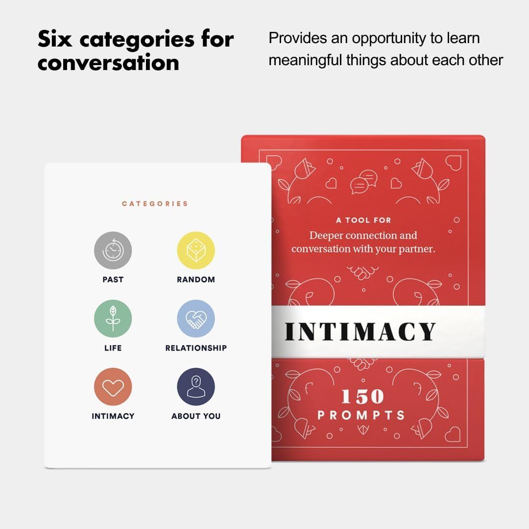 Intimacy Deck: 150 Relationship Building Conversation Starters, Meaningful Couples Game. Perfect for Card Games for Couples, Couples Card Games, and Questions for Couples.