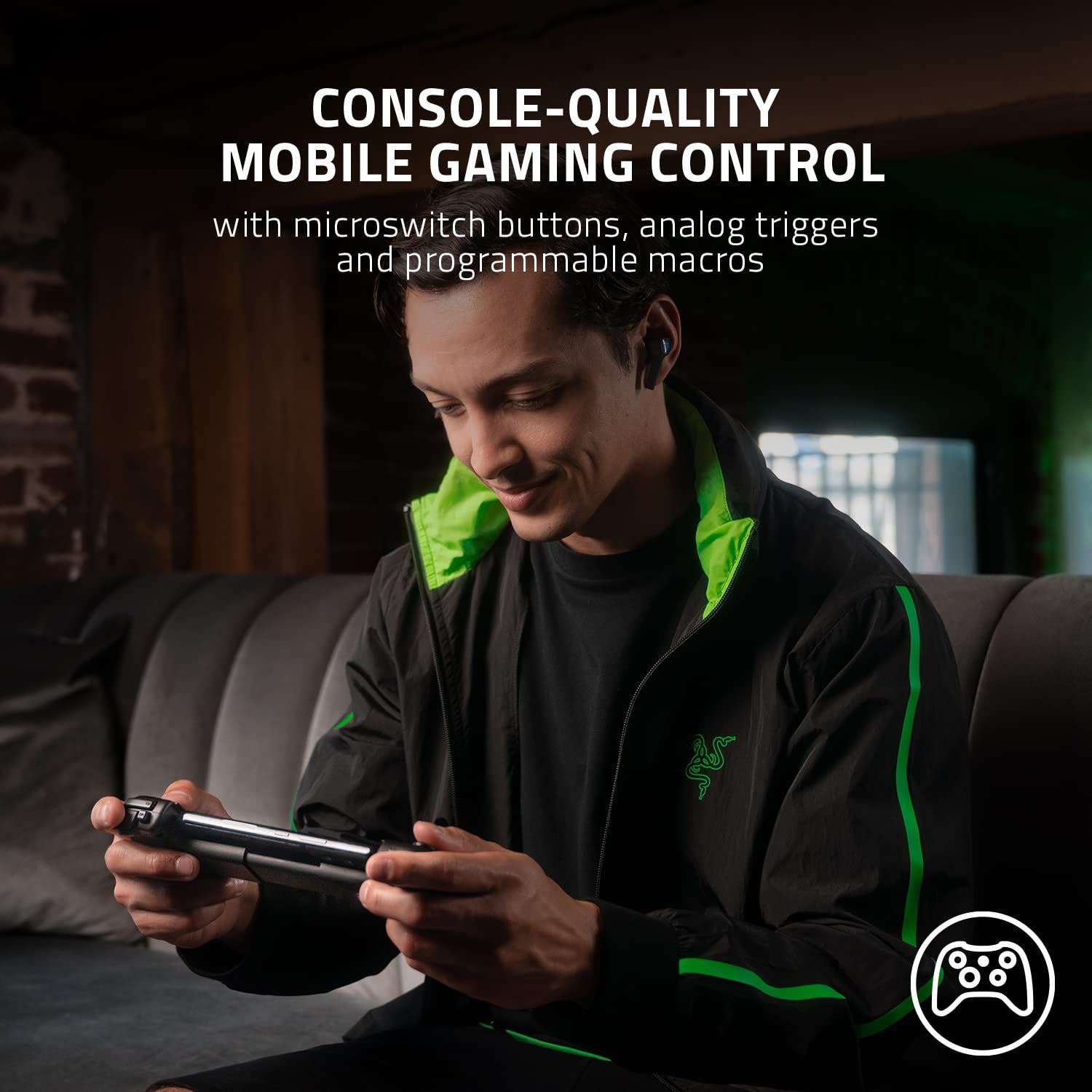 Razer Kishi V2 Mobile Gaming Controller for : Console Quality Controls - Universal Fit - Stream PC & Xbox Games - Free Nexus App