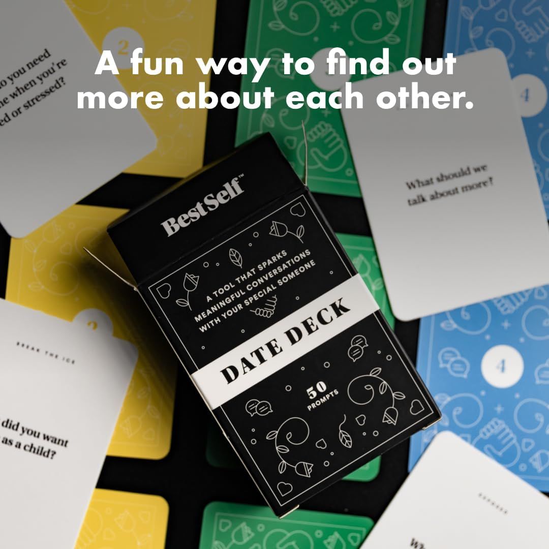 Date Deck — Exciting, Engaging, and Though-Provoking Conversation Prompts Perfect for Unlocking Connection, Companionship and Meaningful Discussion