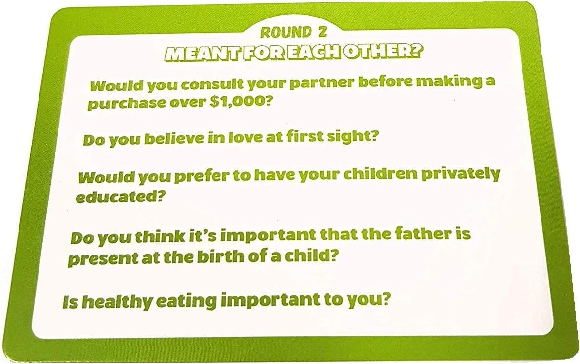The Couples Quiz - Get to know your partner better - Fun Relationship Building and Bonding card game