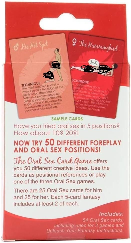 The Oral Sex Game - Adult 18+ - Couples Fun Love Card Game to spice up the bedroom