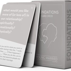 Foundations Card Deck Couples Game Conversation Starters - 52 Questions and Tips to Become Connected - Road Trip - Get to Know Each Other