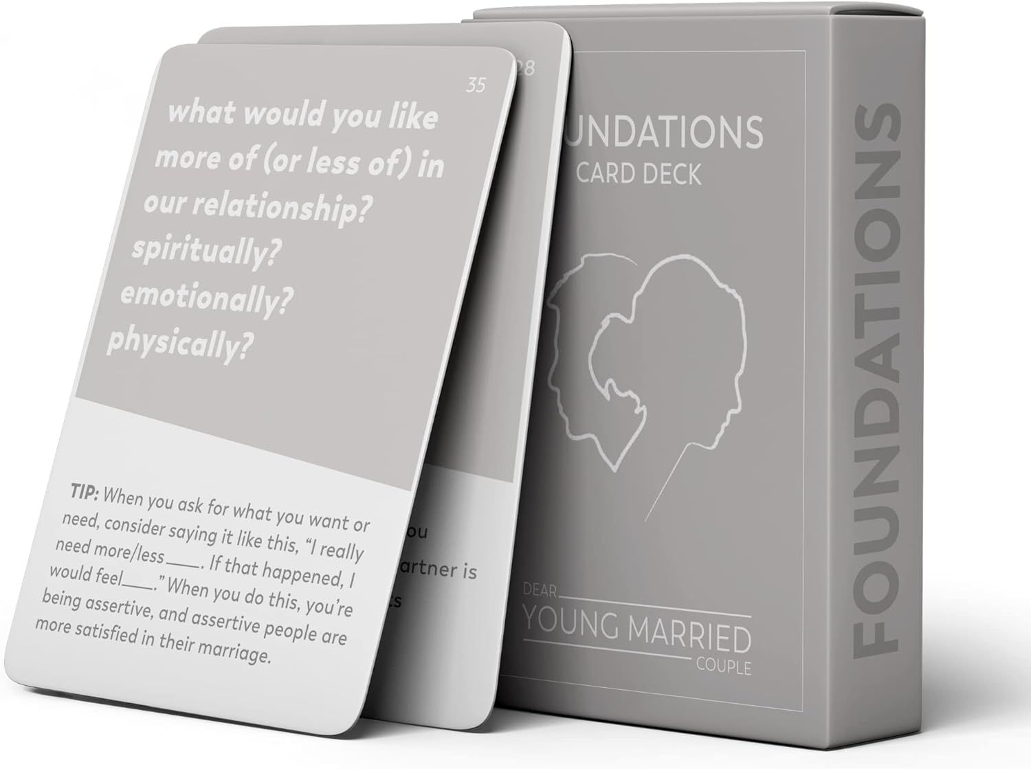 Foundations Card Deck Couples Game Conversation Starters - 52 Questions and Tips to Become Connected - Road Trip - Get to Know Each Other