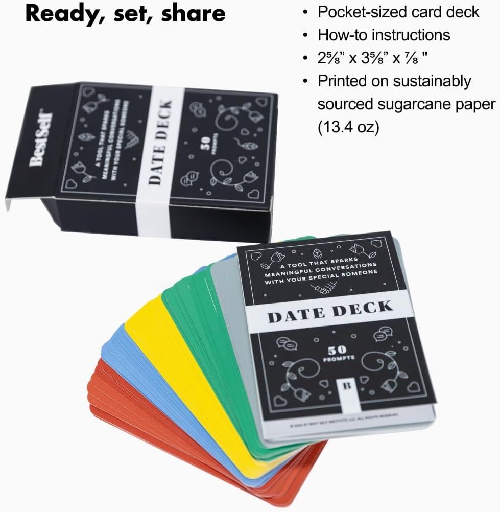 Date Deck — Exciting, Engaging, and Though-Provoking Conversation Prompts Perfect for Unlocking Connection, Companionship and Meaningful Discussion