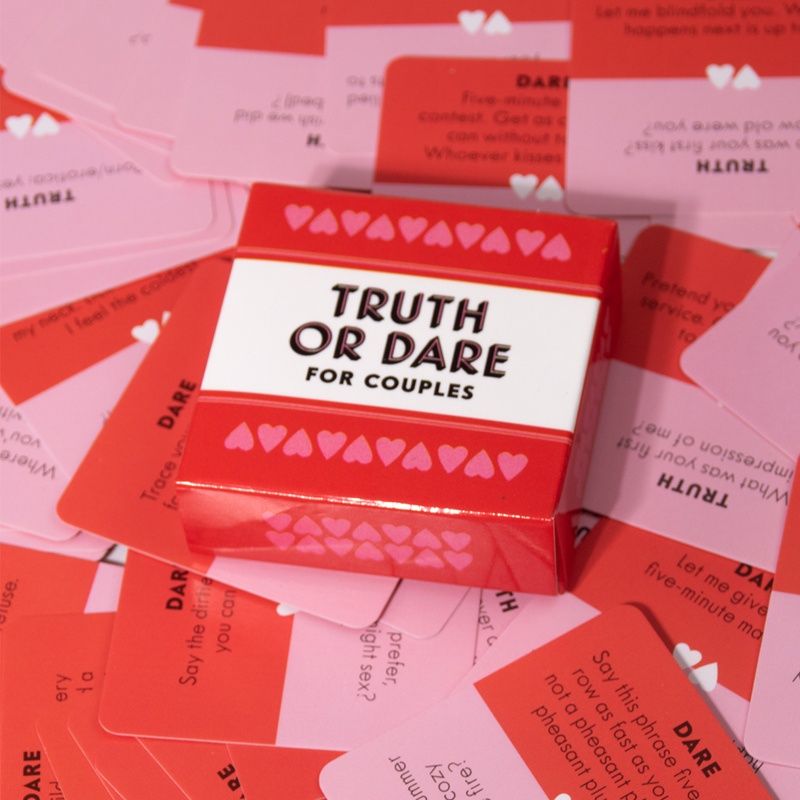 Truth or Dare for Couples: 50 Questions and Challenges (Sexy Date Night Card Game for Couples, Naughty Party Adult Game for Multiple Players)