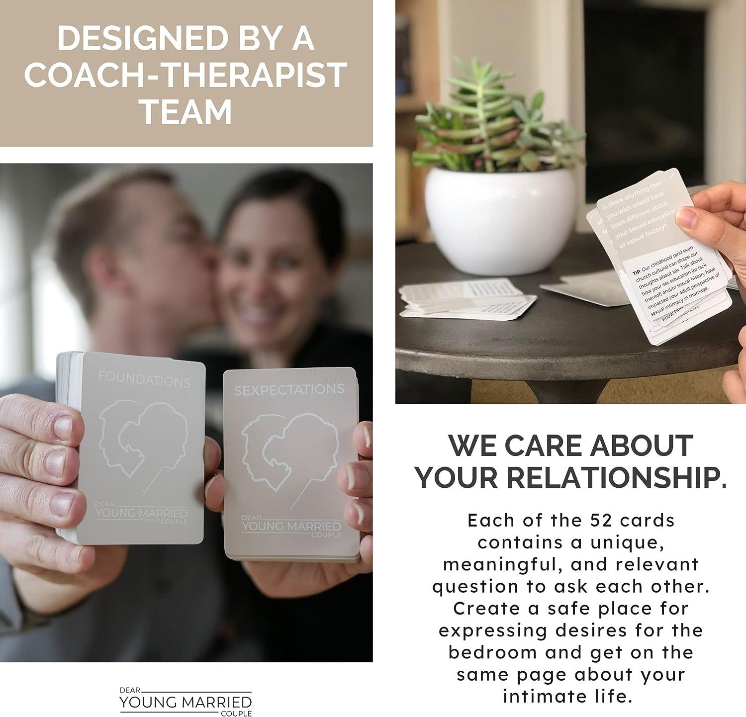 SEXPECTATIONS Card Deck Conversation Starters for Couples 52 Questions on Intimacy Fun Marriage Road Trip Card Game Wedding Gift