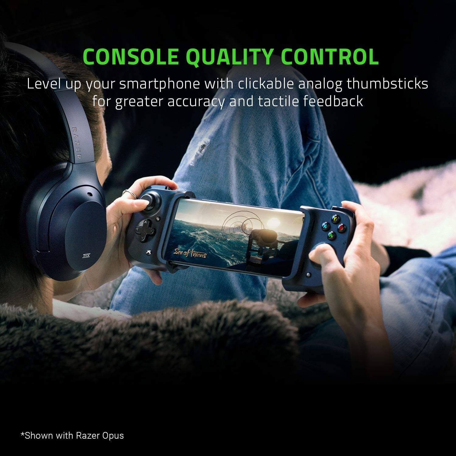 Razer Kishi Mobile Game Controller/Gamepad - Xbox Game Pass Ultimate, xCloud, Stadia, GeForce NOW- Passthrough Charging - Low Latency Phone Controller Grip