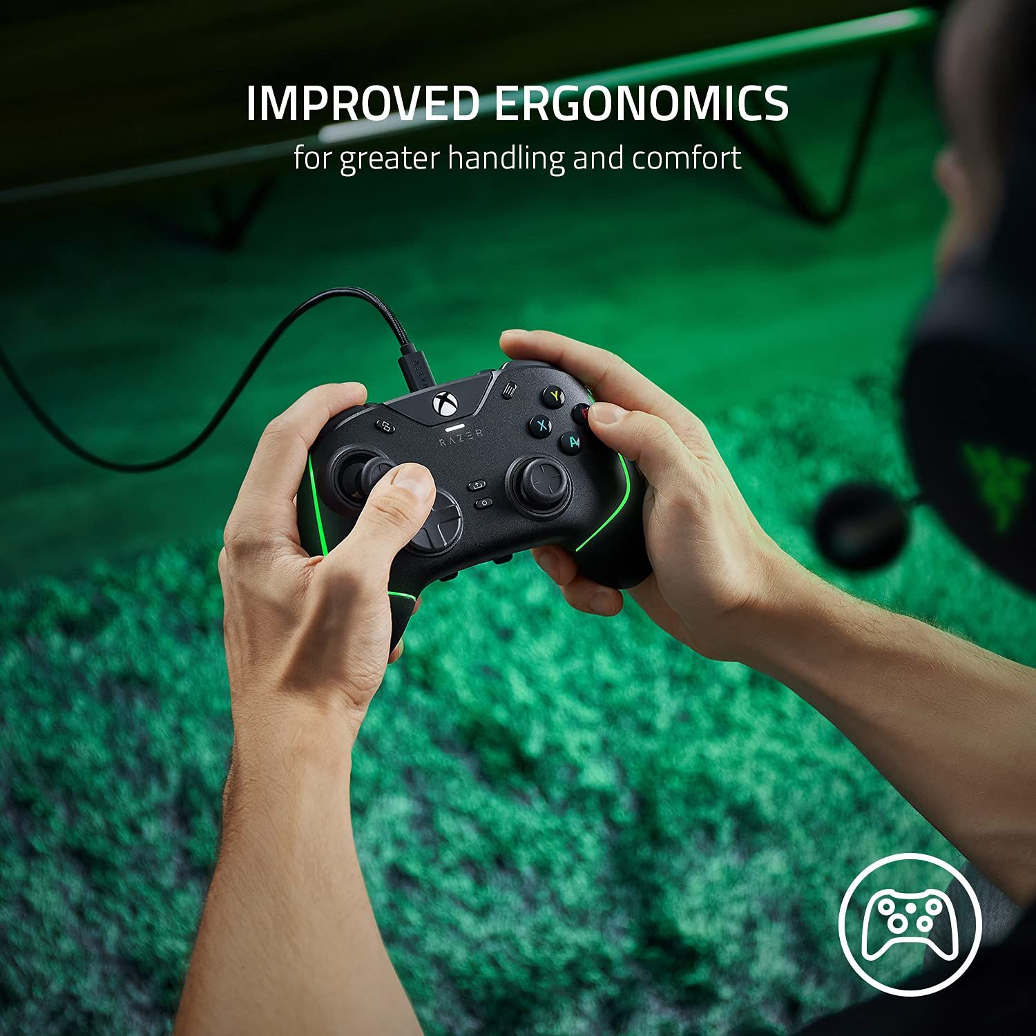 Razer Wolverine V2 Chroma Wired Gaming Pro Controller for Xbox Series X|S, Xbox One, PC: RGB Lighting - Remappable Buttons & Triggers - Mecha-Tactile Buttons & D-Pad - Trigger Stop-Switches