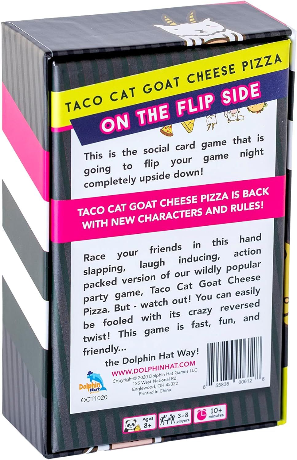 Taco Cat Goat Cheese Pizza On The Flip Side - Fun Multiplayer Card Game