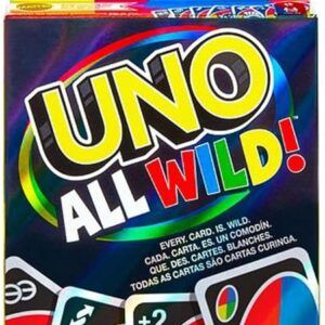 UNO All Wild Card Game with 112 Cards, Gift for Kid, Family & Adult Game Night for Players 7 Years & Older