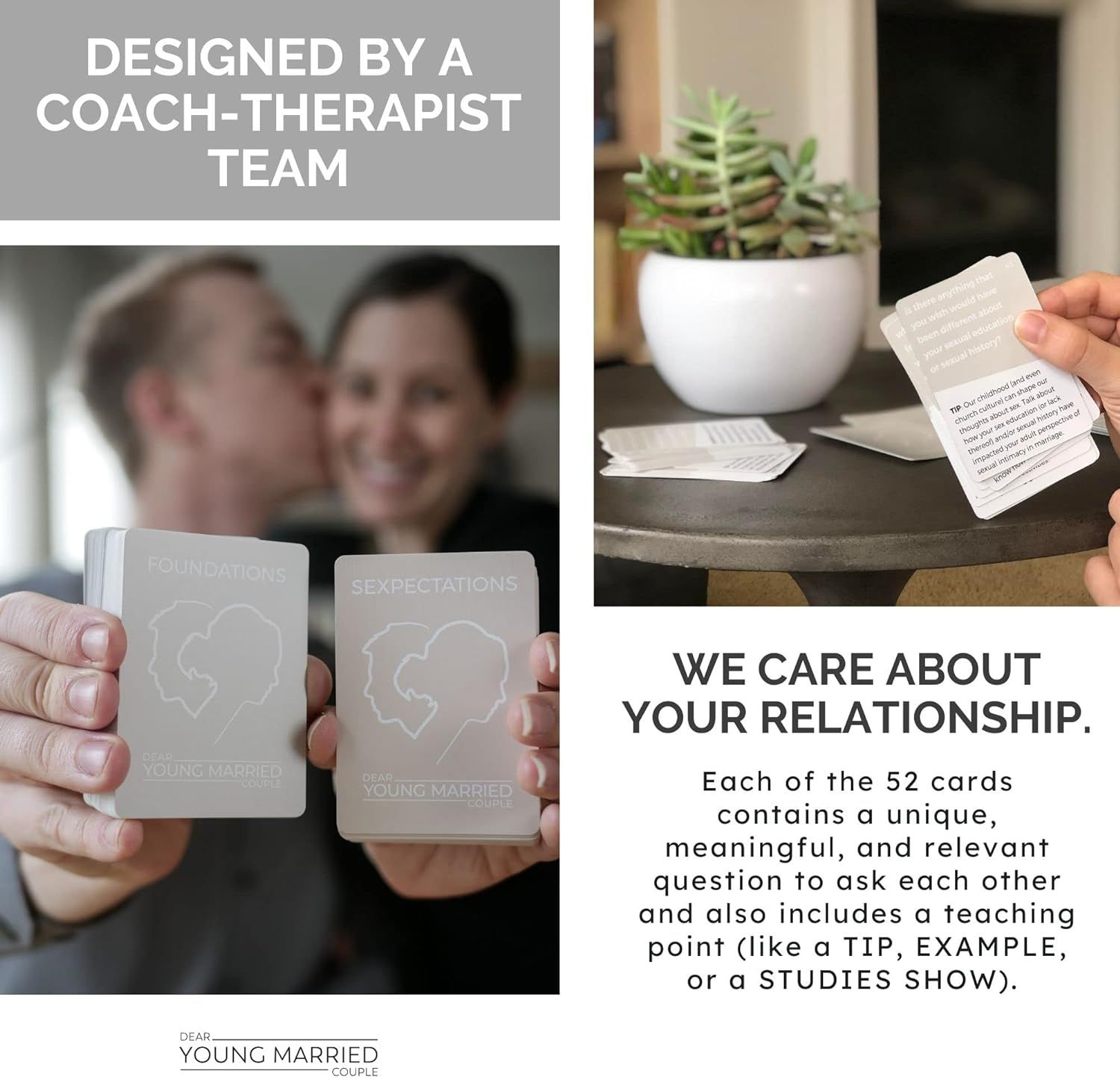 Foundations Card Deck Couples Game Conversation Starters - 52 Questions and Tips to Become Connected - Road Trip - Get to Know Each Other