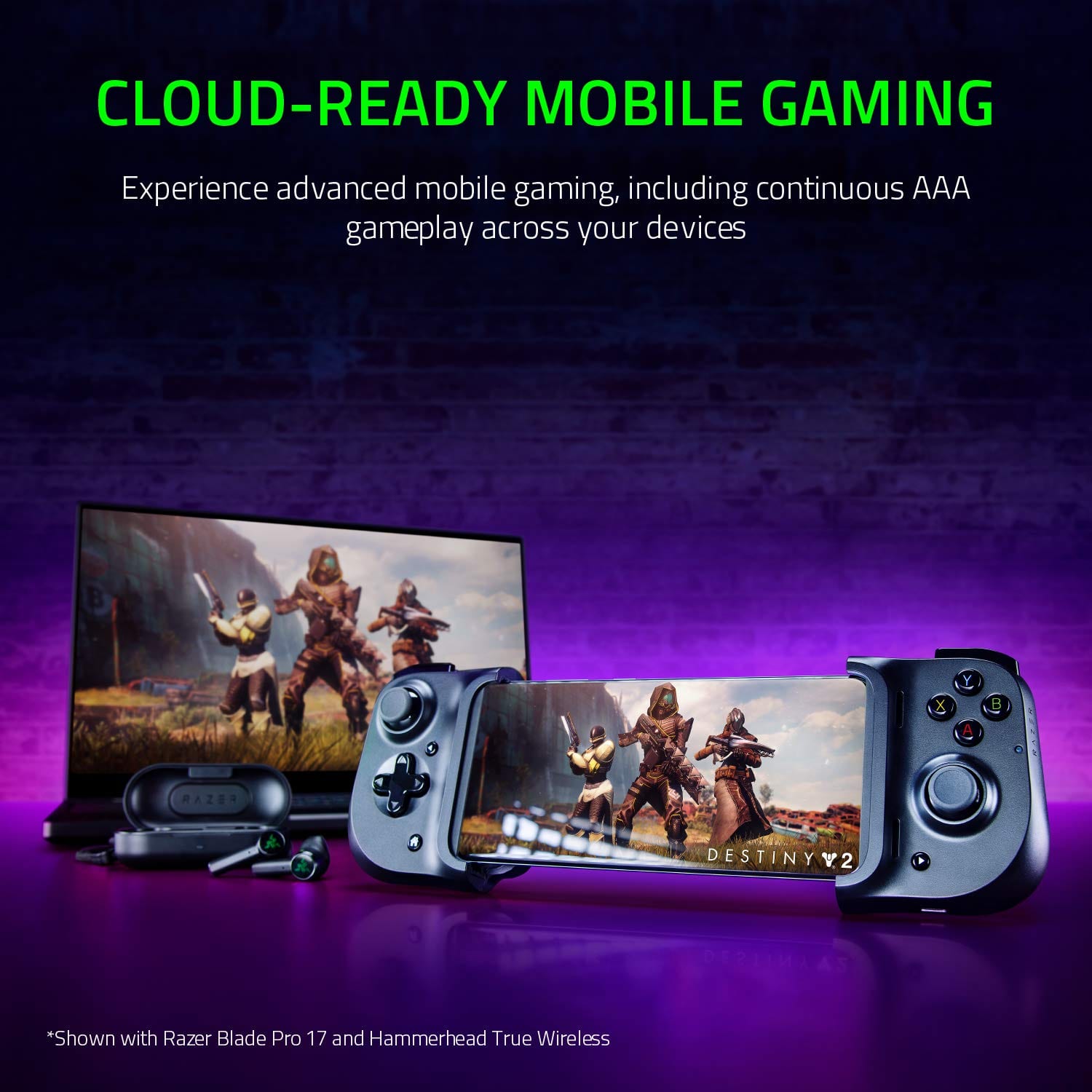 Razer Kishi Mobile Game Controller/Gamepad - Xbox Game Pass Ultimate, xCloud, Stadia, GeForce NOW- Passthrough Charging - Low Latency Phone Controller Grip