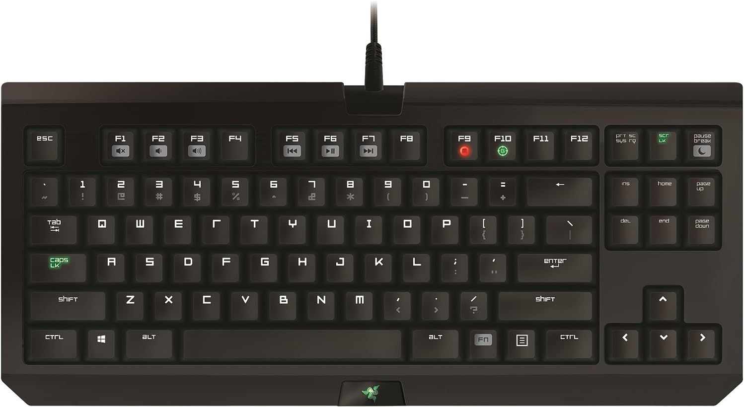 Razer RZ03-00811700-R3M1 BlackWidow Tournament Edition Stealth - Essential Mechanical Gaming Keyboard - Compact Layout