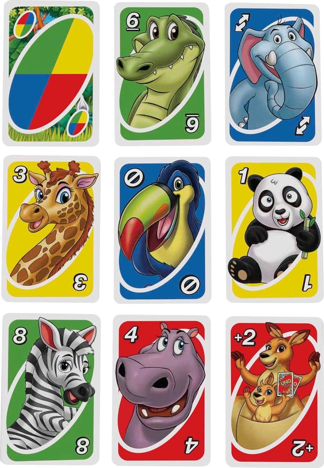 UNO Junior Card Game for Kids with Simple Rules, Levels of Play and Animal Matching for 2-4 Players