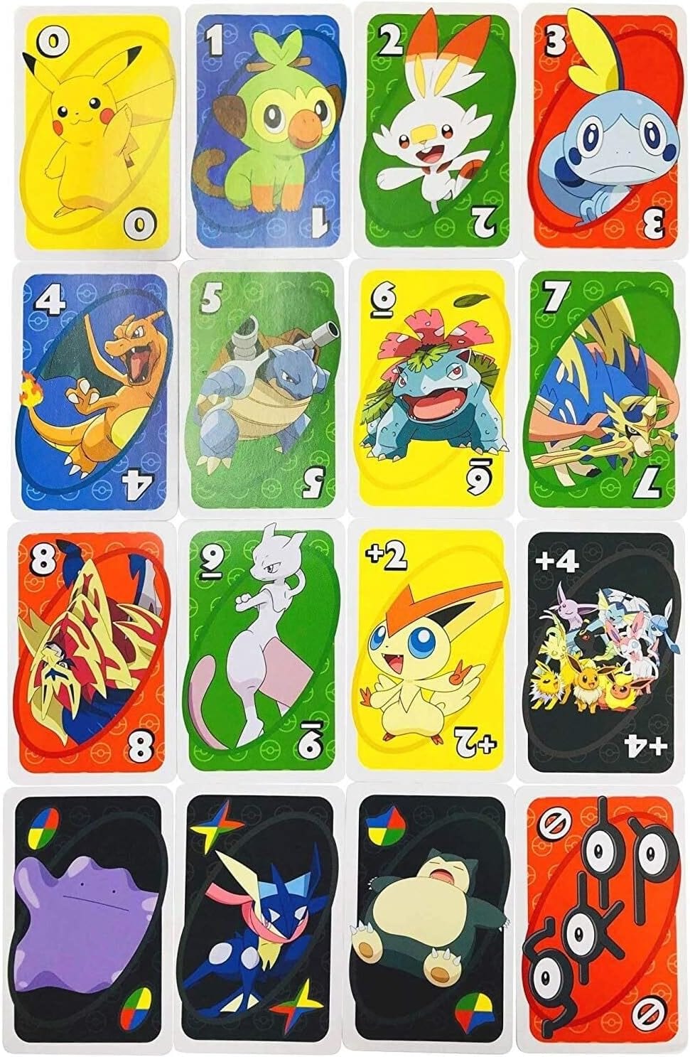 UNO Pikachu Card Game Animated Character Themed Collector Deck 112 Cards with Character Images, Gift for Kids Ages 7 Years Old & Up