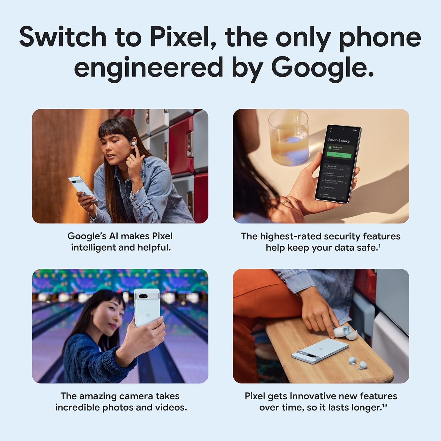 Google Pixel 7a - Unlocked Android Cell Phone - Smartphone with Wide Angle Lens and 24-Hour Battery - 128 GB