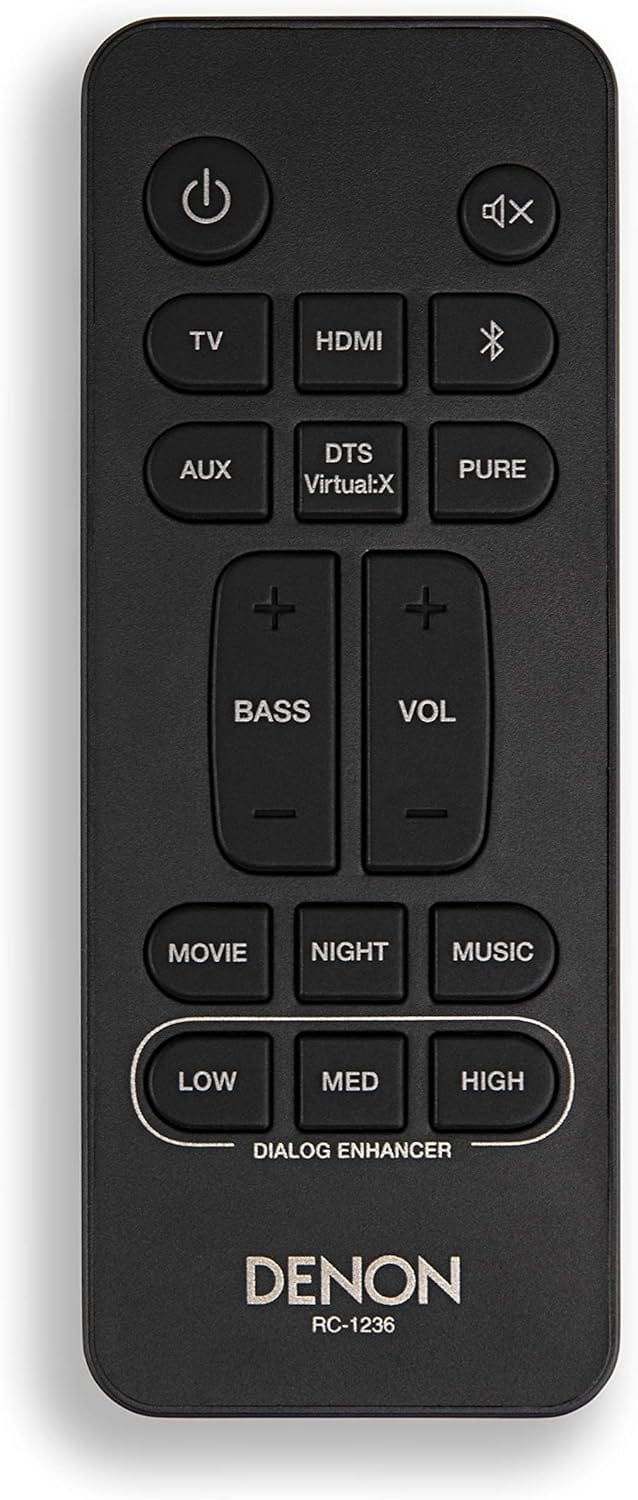 Denon DHT-S216 Home Theater Soundbar, Virtual Surround Sound, HDMI ARC, HD, 4K & Bluetooth Compatible, Low-Profile Design, Crystal Clear Dialogue