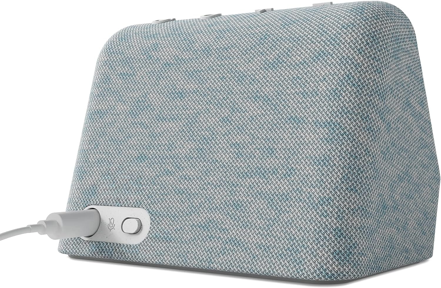 Lenovo Smart Clock Essential with Alexa Built-in - Digital LED with Auto-Adjust Brightness, Alarm Clock, Speaker and Mic-Misty Blue