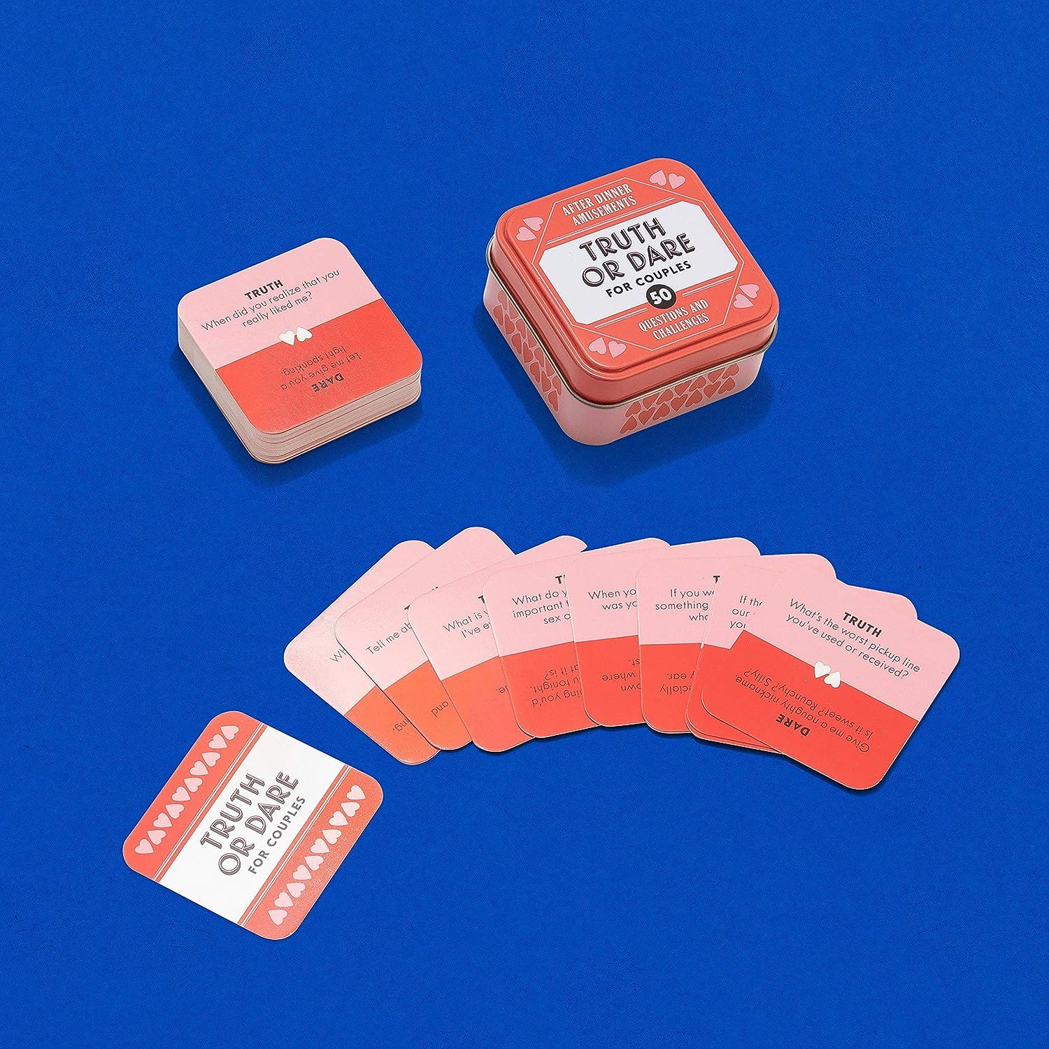 Truth or Dare for Couples: 50 Questions and Challenges (Sexy Date Night Card Game for Couples, Naughty Party Adult Game for Multiple Players)