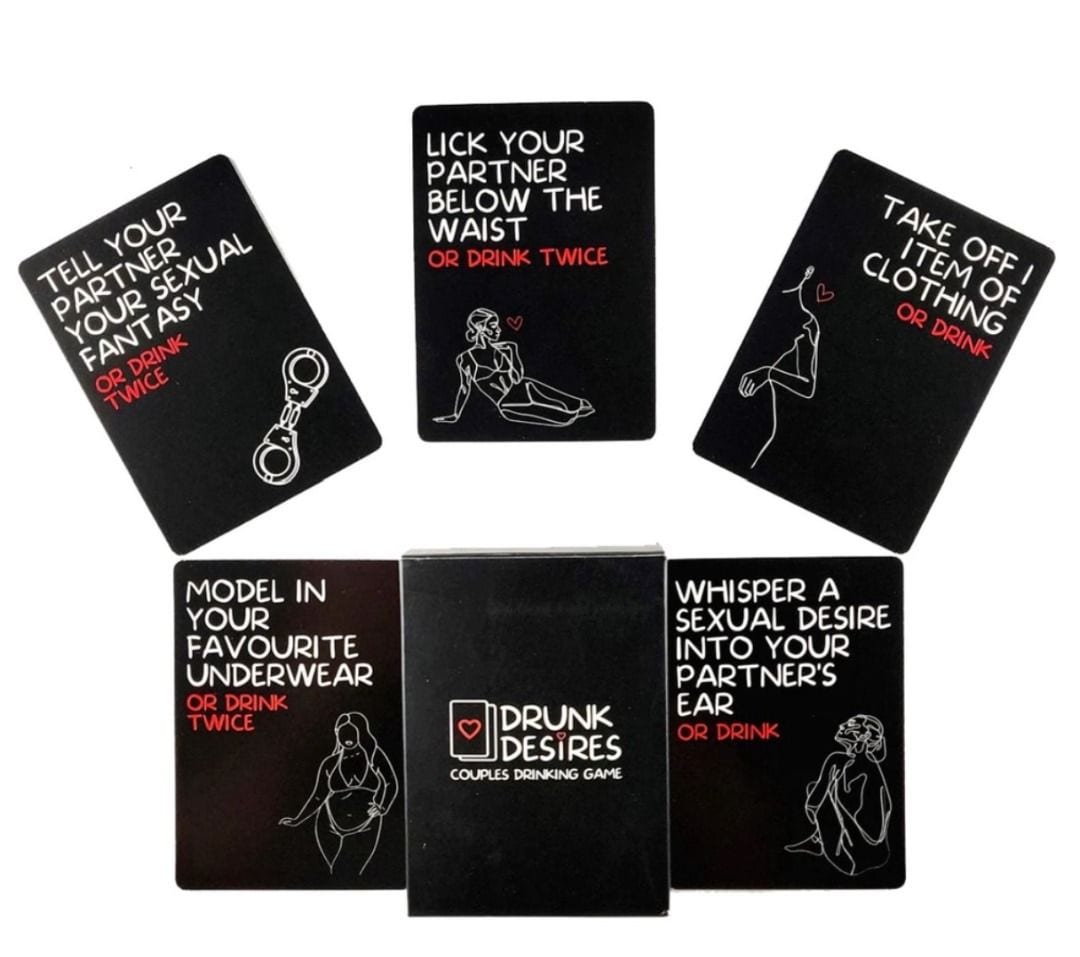 Drunk Desires Adult Couple Drinking and Kinky Naughty Fun Card Game - 18+ Adults Only