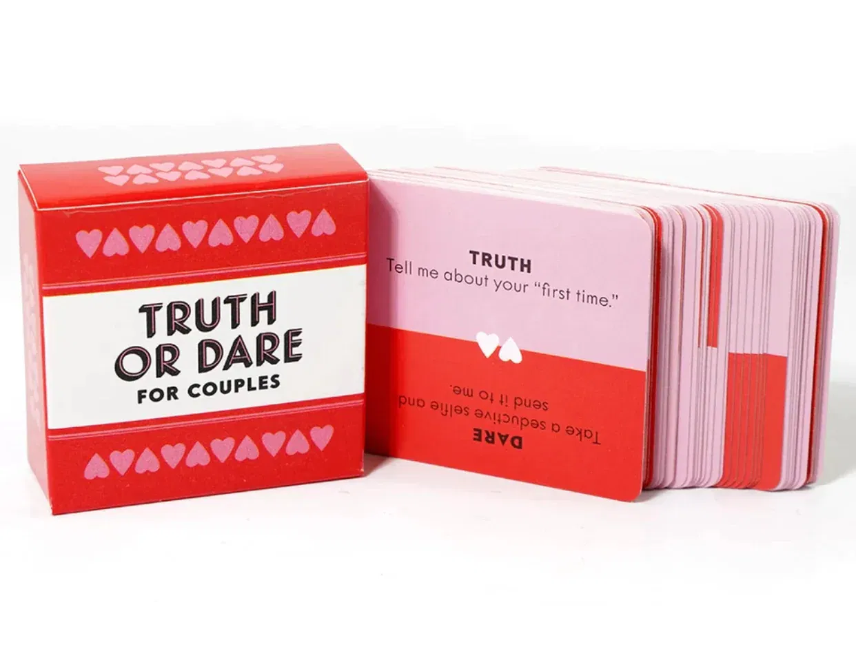 Truth or Dare for Couples: 50 Questions and Challenges (Sexy Date Night Card Game for Couples, Naughty Party Adult Game for Multiple Players)