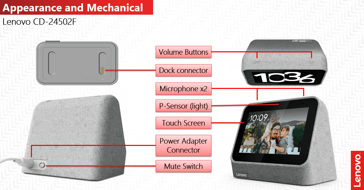 Lenovo Smart Clock 2 - Voice Assistant Mic Smart Alarm Clock