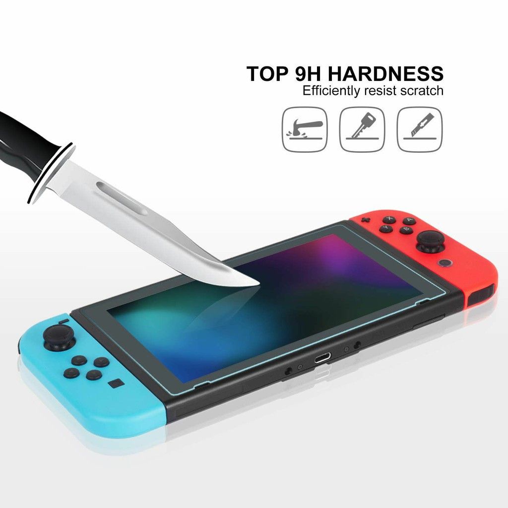 Dobe Nintendo Switch Anti-fingerprint Protective Tempered Glass Film- OLED, Switch Lite & Nintendo Switch Gen 2&1