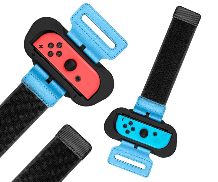 JYS Sport Accessories Bundle for Switch - Tennis Racket,Football Leg Strap,Golf Club,Wrist Strap&Joycon Grip holder