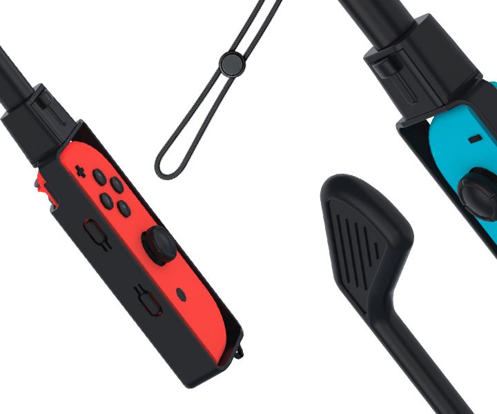 JYS Sport Accessories Bundle for Switch - Tennis Racket,Football Leg Strap,Golf Club,Wrist Strap&Joycon Grip holder