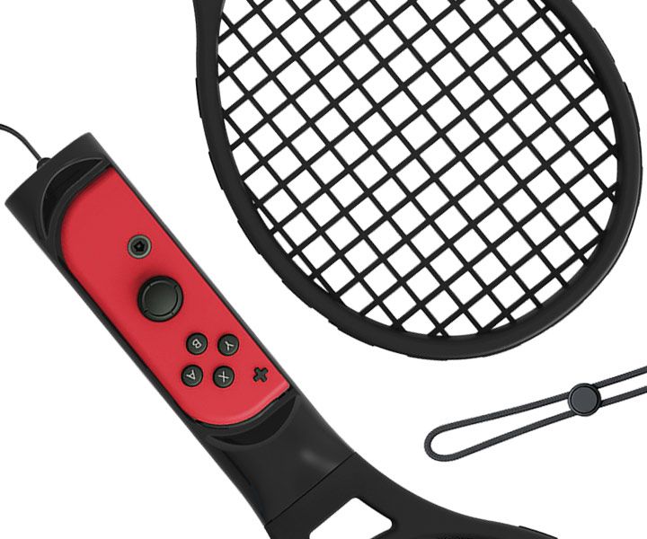 JYS Sport Accessories Bundle for Switch - Tennis Racket,Football Leg Strap,Golf Club,Wrist Strap&Joycon Grip holder