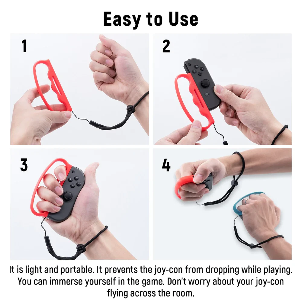 Nintnedo Switch Boxing Joycon Grip Holder - Boxing/Exercise Strap &grip for Nintendo OLED & Nintendo Gen 2/1 Joy-con