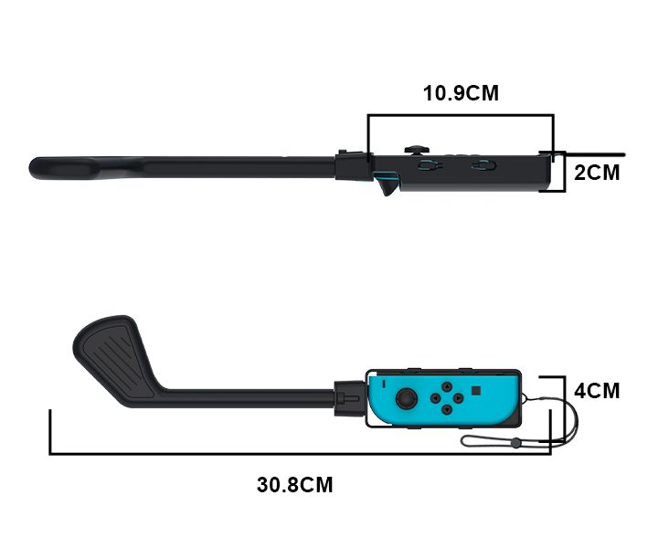 JYS Golf Clubs Joycon Holder - Pack of 2 - Realistic Golf with Joy-cons controllers - Nintendo OLED and Nintendo Gen 2&1