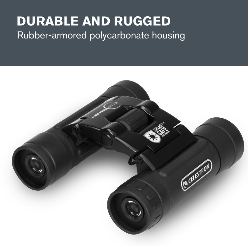 Celestron EclipSmart 2017 North American Total Solar Eclipse Binocular for Star and Sun Gazing, Black