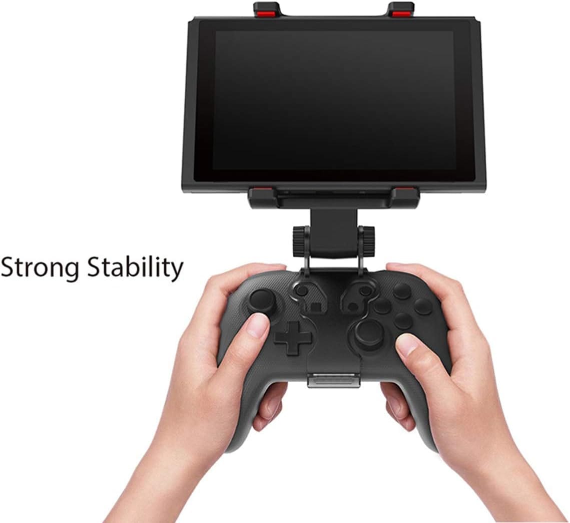 (SG)DOBE- Nintendo Switch pro Handle Clip Bracket - Easy to Hold-Adjustable Angle Supports OLED/Lite/Gen1/2(TNS-19266)