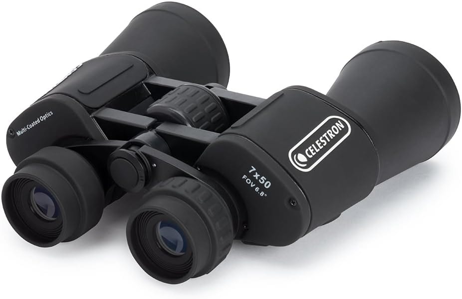 Celestron Cometron Portable, Lightweight 7x50 Binoculars, 7x Magnification, Black (71198)