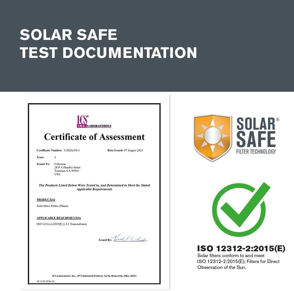 Celestron EclipSmart 2017 North American Total Solar Eclipse Binocular for Star and Sun Gazing, Black